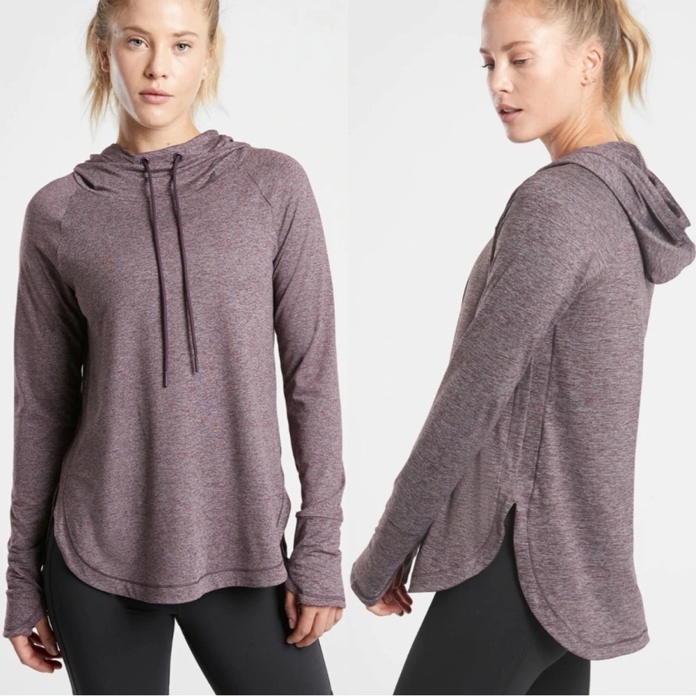 Athleta ‘Uptempo Hoodie Sweatshirt’ in “Agate Purple / Shark Grey” Size Small